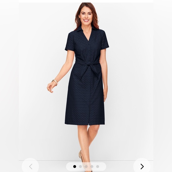 TALBOTS EYELET TIE FRONT SHIRTDRESS
size 10 - Picture 1 of 5